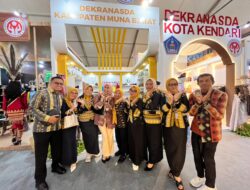 Tenunan Muna Barat Booming di Ajang Expo HUT ke-45 Dekranasda