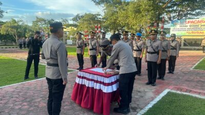 Polres Muna Gelar Sertijab, Wakapolres dan Sejumlah PJU berganti