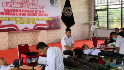 Ditjenpas Sulawesi Tenggara Gelar Donor Darah dan CKG