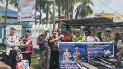 Satlantas Polres Muna Gencar Sosialisasi Ke Masyarakat Terkait Tilang Elektronik ETLE Handheld