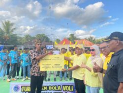 Ketua Golkar Sultra Dukung Tournament Voli Bangkali Cup I dengan Bantuan Rp20 Juta